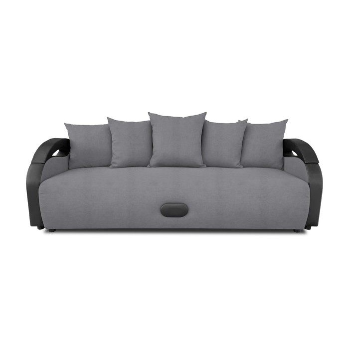 Прямой диван «Мария», еврокнижка, рогожка solta, цвет grey - Фото 1