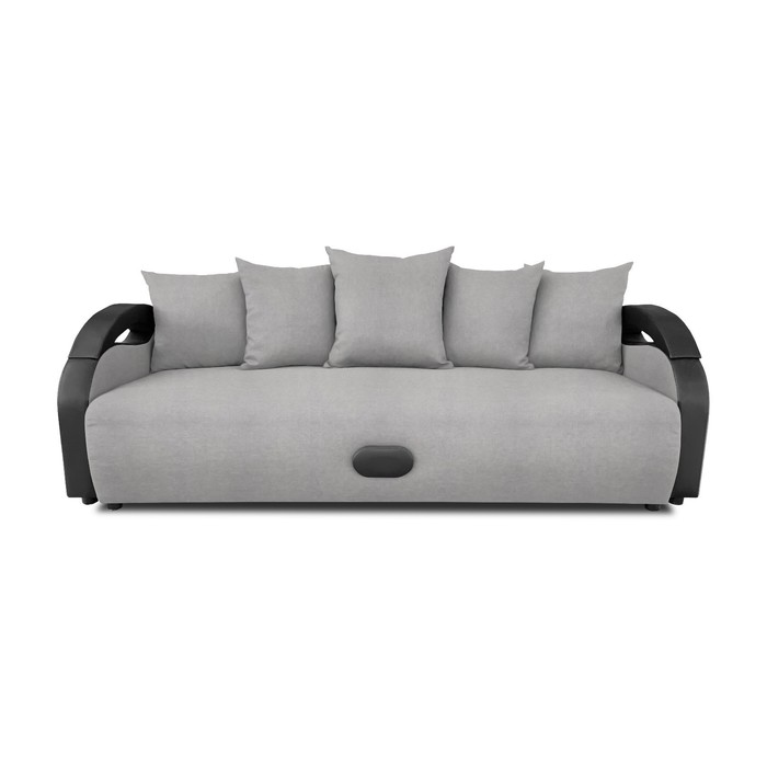 Прямой диван «Мария», еврокнижка, рогожка solta, цвет smoke - Фото 1