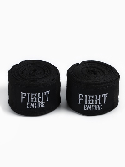 Бинты боксёрские FIGHT EMPIRE, 3 м, эластичные, чёрные