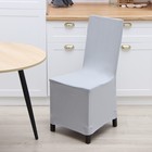Чехол на стул со спинкой, цвет серый, 90х40х40 см, 100% п/э - фото 319538550