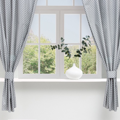 Шторы для кухни «Этель. Звёзды», 149×180 см - 2 шт., подхваты - 2 шт.