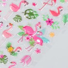 Наклейка пластик объёмные "Фламинго" 14,5х26 см - Фото 2