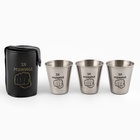 Стопки «За мужика», нержавеющая сталь, набор 3 шт. × 70 мл - Фото 2