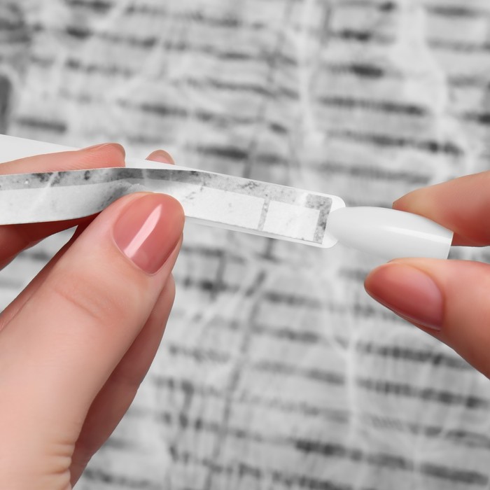 Наклейки на типсы «Aqua» 21,5 х 30,5/8,3 х 0,9 см, 50 шт на листе, цвет серый 36045