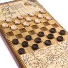 Нарды "Морские", деревянная доска 60 х 60 см, с полем для игры в шашки, микс - Фото 3