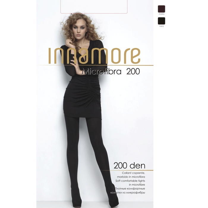 Колготки женские INNAMORE Microfibra 200 den, цвет чёрный (nero), размер 2 - Фото 1