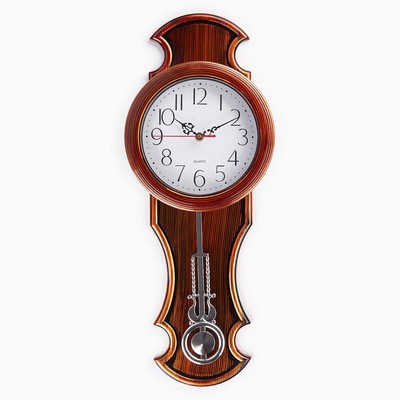 Часы настенные интерьерные «Винтаж», плавный ход, 23×5×60, циферблат d=18 см