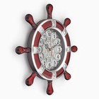 Часы настенные, серия: Море, "Штурвал" плавный ход, d-35 см,1 АА, 35 х 4 х 35 - Фото 2