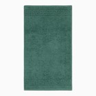 Полотенце махровое 40х70 см, зелёный, 430г/м, хлопок 100% - Фото 2