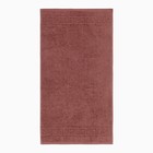 Полотенце махровое с бордюром 40х70 см, цвет увядшая роза, хлопок 100%, 430г/м2 9744862