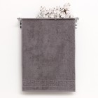 Полотенце махровое с бордюром 50х90 см, серый, хлопок 100%, 430г/м2 - фото 321391148