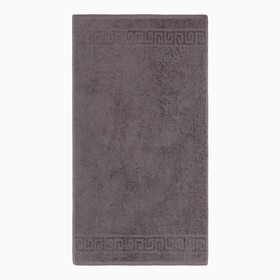 Полотенце махровое с бордюром 50х90 см, серый, хлопок 100%, 430г/м2 9744870