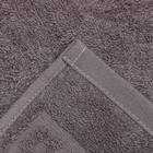 Полотенце махровое с бордюром 50х90 см, серый, хлопок 100%, 430г/м2 - фото 53709364