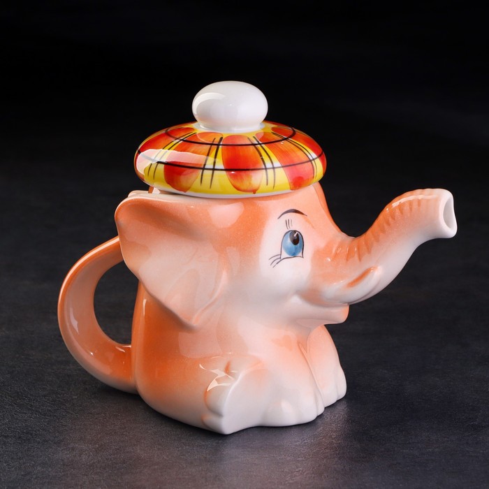 Чайник фарфоровый "Слоненок Митя" - фото 1884204241