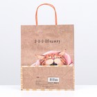 Пакет подарочный "Сонный котик" 26 х 32 х 12 см - фото 24701665