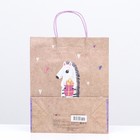 Пакет подарочный "Волшебный пони" 26 х 32 х 12 см. Новый год - фото 22293897