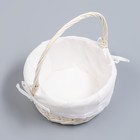 Корзина плетеная, 22 х 22 х 11 х 27 см, белая 9761590 - фото 611737