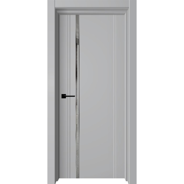 Дверное полотно «Lada», 600×2000 мм, остеклённое, фацет, зеркало, цвет серый бархат - Фото 1
