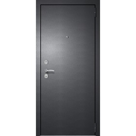Входная дверь «Metix 24», 860×2050 мм, правая, цвет антик серебро / бетон графит