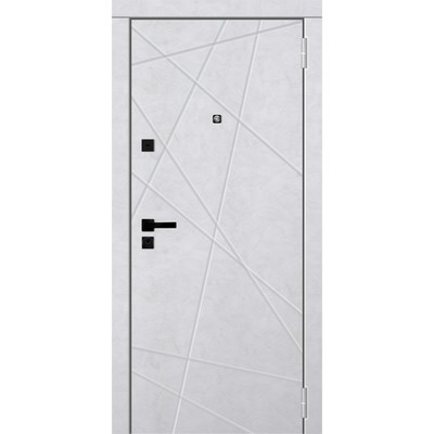 Входная дверь «Geroy 1», 860×2050 мм, левая, цвет бетон снежный