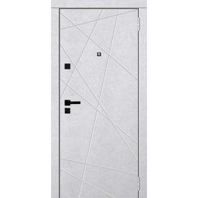 Входная дверь «Geroy 1», 860×2050 мм, правая, цвет бетон снежный