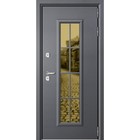 Входная дверь «Aurum», 860×2050 мм, левая, цвет серый муар / софт белый - Фото 1