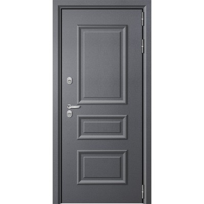 Входная дверь «Titan 2», 860×2050 мм, левая, цвет серый муар / бетон графит