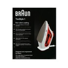 Утюг Braun SI1019RD, 1900 Вт, керамическая подошва, 25 г/мин, 220 мл, бело-красный - Фото 7