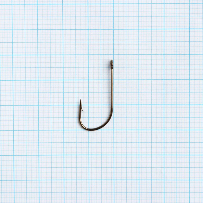 Крючки одногибые № 12, колюбакинские, оксидированные, 20 шт.