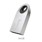 Флешка Hoco UD9 Insightful, 64 Гб, USB2.0, чт до 25 Мб/с, зап до 10 Мб/с, металл, серая - фото 51312009