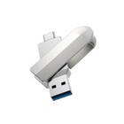 Флешка OTG Hoco UD10 Wise, 16 Гб, USB3.0, USB/Type-C, чт до 120 Мб/с, зап до 30 Мб/с, металл 9326076 - фото 13832118