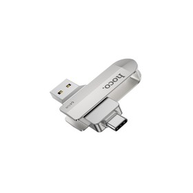 Флешка OTG Hoco UD10 Wise, 64 Гб, USB3.0, USB/Type-C, чт до 120 Мб/с, зап до 30 Мб/с, металл