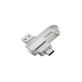 Флешка OTG Hoco UD10 Wise, 64 Гб, USB3.0, USB/Type-C, чт до 120 Мб/с, зап до 30 Мб/с, металл 9326078