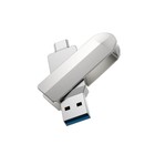 Флешка OTG Hoco UD10 Wise, 64 Гб, USB3.0, USB/Type-C, чт до 120 Мб/с, зап до 30 Мб/с, металл - Фото 4
