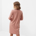 Сорочка женская MINAKU: Home collection цвет тёмно-бежевый, размер 42 - Фото 4