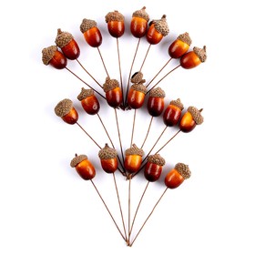 Декор для творчества «Желуди» набор 20 шт., 3×2 см  (артикул 9687105)  большой выбор товаров оптом и в розницу по низким ценам с доставкой