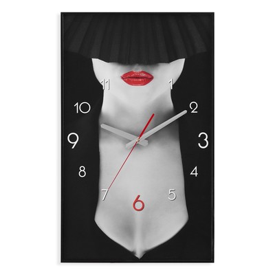 Часы-картина настенные, интерьерные "Девушка", плавный ход, 57 х 35 см