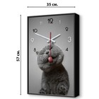 Часы-картина настенные, интерьерные "Котик", плавный ход, 57 х 35 см - фото 9447922
