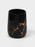 Набор для ванной SAVANNA «Молния», 4 предмета, мыльница, дозатор для мыла, 2 стакана, чёрный - Фото 4