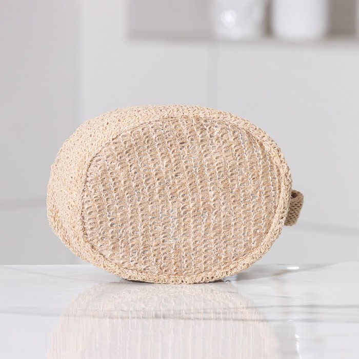 

Мочалка для тела из хлопка и джута, 14×10 см