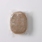 Мочалка для тела из хлопка и джута, 14×10 см - фото 10039839
