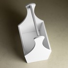 Кашпо деревянное "Виллиан Лонг", 16×12,5×10 см, с ручкой, белый, - фото 42640508