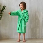 Халат махровый детский, размер 32, цвет зелёный, 320 г/м2, хлопок 100% с AIRO - фото 1767085