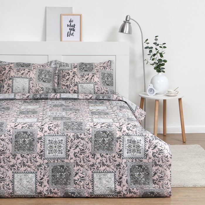 Постельное бельё 1,5сп Экономь и Я "Patchwork" 143х215см, 145х214см, 50х70см-1шт, 60г/м2, микрофибра