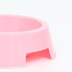Миска пластиковая двойная 29.5×16.5×5 см, нежно розовая - Фото 4
