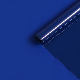 Пленка для цветов тонированный лак синий 0,7 х 8.2 м, 40мкм
