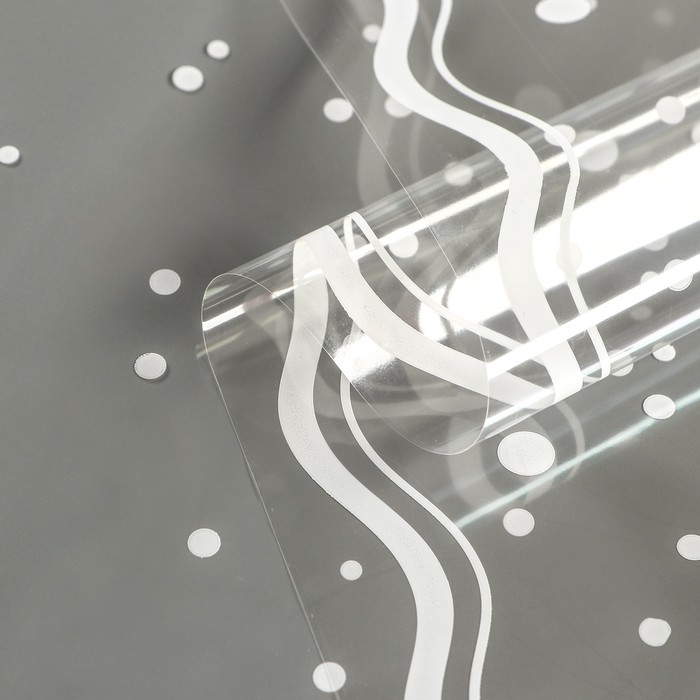 Пленка для цветов «Горох» белая 0.7×8.2 м, 40 мкм