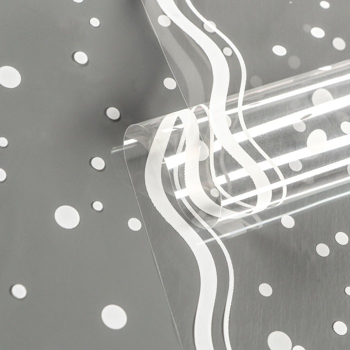 Пленка для цветов «Горох» белая 0.6×200 г, 40 мкм