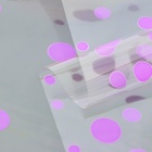 Пленка для цветов «Круги» прозрачная с сиреневым горохом, 0.7×8.2 м, 40 мкм - Фото 2