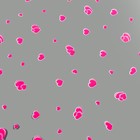 Пленка для цветов "Сердечки" яр.розовая 0,7 х 8.2 м, 40мкм - Фото 3